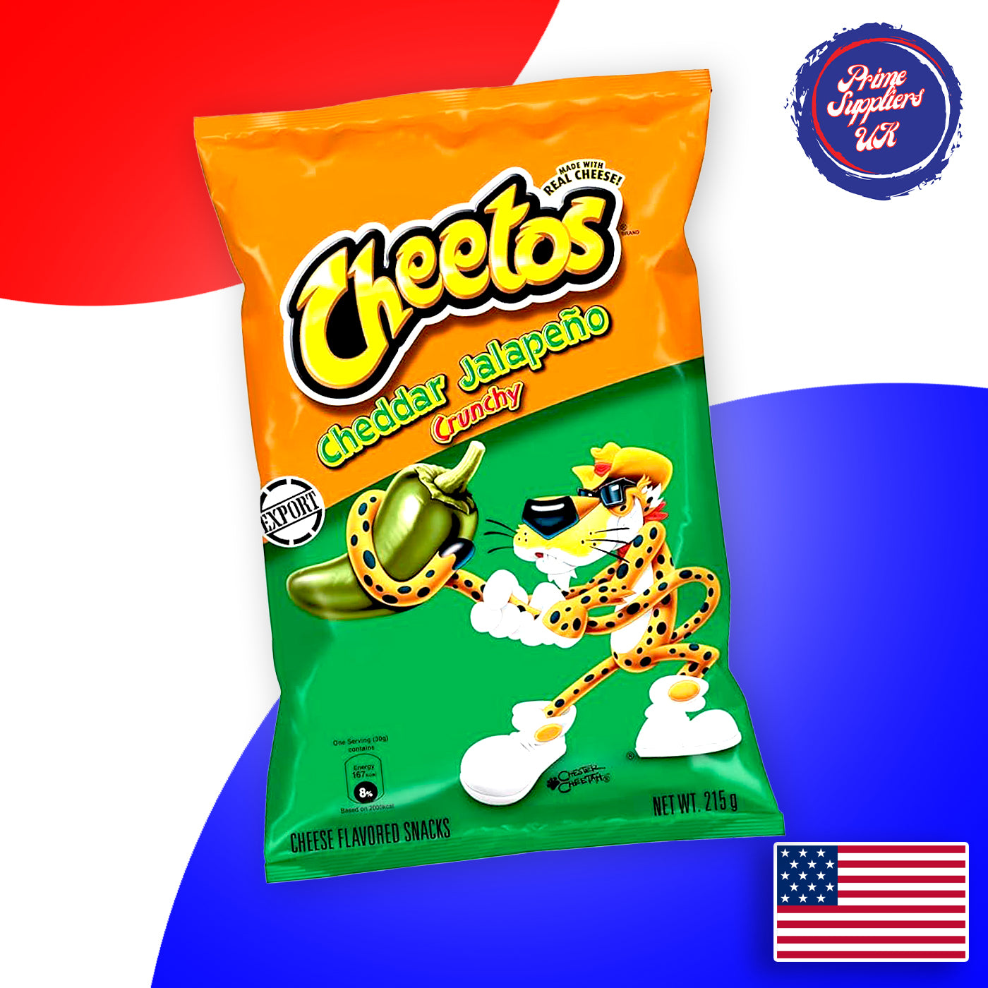 Cheetos Cheddar Jalapeno Crunchy 226g